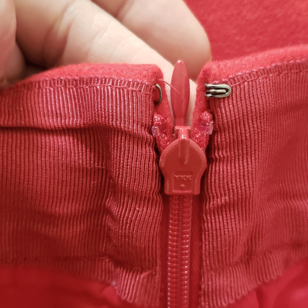 Vintage J.Crew No. 2 Wool Pencil Skirt in Tomato Red - Picture 10 of 14